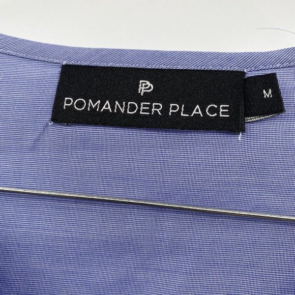 Pomander Place Tuckernuck Women's Chambray Lucy Dress Blue Tier Tie Waist Mini M - Picture 8 of 12
